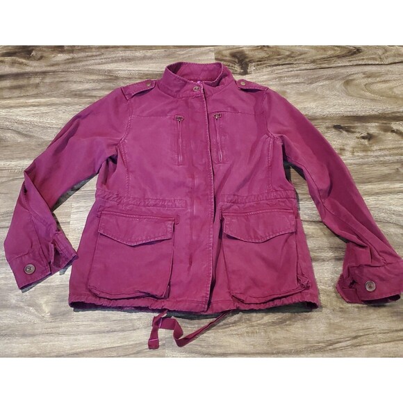 J. C. Penney Jackets & Blazers - JCPenney JCP Women's Large Burgundy Utility Jacket Very Nice!